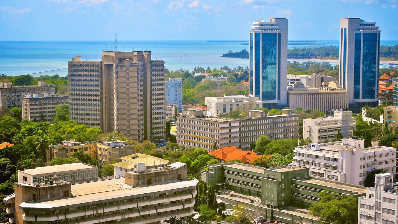Dar es Salaam city skyline and streets